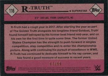 2018 Topps WWE Heritage - Bronze #116 R-Truth Back