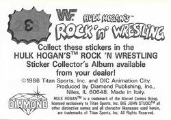 1986 Hulk Hogan's Rock 'n' Wrestling Stickers #3 That storm can do some serious damage to the poor dude stranded on that dinky little raft. Back
