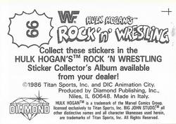 1986 Hulk Hogan's Rock 'n' Wrestling Stickers #66 Junkyard Dog Back