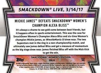2018 Topps WWE Women's Division - Memorable Matches and Moments #SDL-6 Mickie James Back