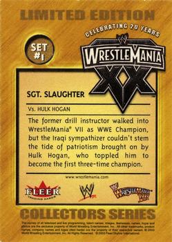 2003 Fleer WWE PPV Set #1 SummerSlam Redemption #NNO Sgt. Slaughter Back