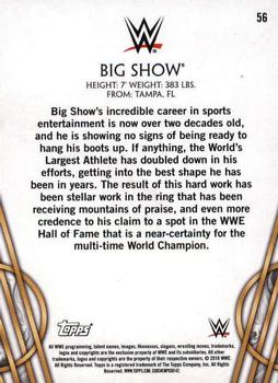 2018 Topps Legends of WWE - Bronze #56 Big Show Back