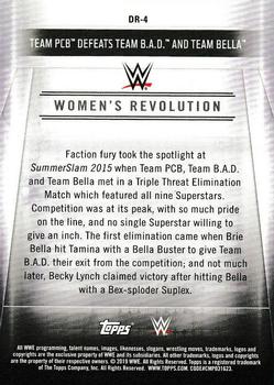 2019 Topps WWE Road to Wrestlemania - Women's Revolution (Part 1) #DR-4 Team PCB Defeats Team B.A.D. and Team Bella Back