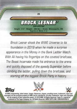 2019 Topps WWE Money in the Bank #20 Brock Lesnar Back