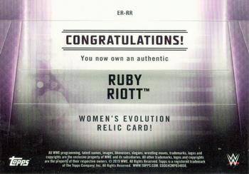 2019 Topps WWE SummerSlam - Women's Evolution Relics #ER-RR Ruby Riott Back