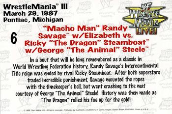 1999 Comic Images WWF Wrestlemania Live Photocards #6 Randy Savage, Elizabeth vs. Ricky 