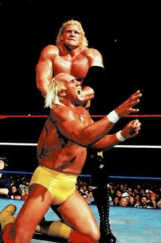 1999 Comic Images WWF Wrestlemania Live Photocards #13 Hulk Hogan/Sid Justice Front