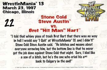 1999 Comic Images WWF Wrestlemania Live Photocards #22 Stone Cold Steve Austin / Bret 