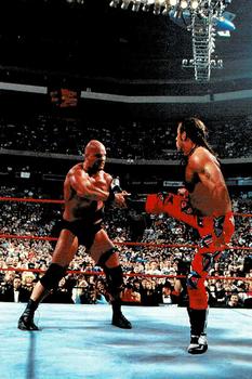 1999 Comic Images WWF Wrestlemania Live Photocards #24 Shawn Michaels / Steve Austin Front
