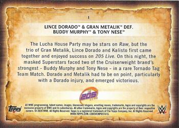 2020 Topps Road to WrestleMania #1 Lince Dorado & Gran Metalik Def. Buddy Murphy & Tony Nese Back