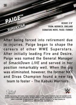 2019 Topps WWE SmackDown Live - Green #38 Paige Back