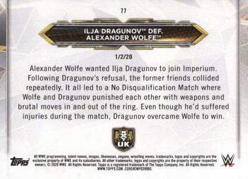 2020 Topps WWE NXT #77 Ilja Dragunov / Alexander Wolfe Back