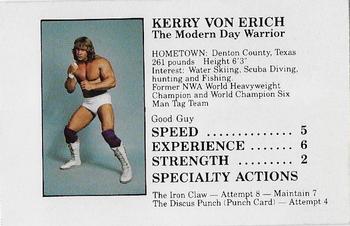 1985 Hemphill & Peek Wrestling Game #NNO Kerry Von Erich Front