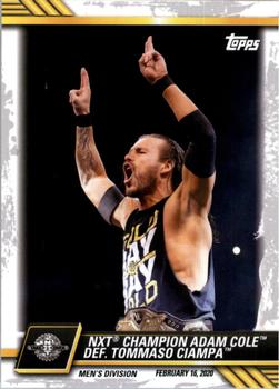 2021 Topps WWE NXT #4 NXT Champion Adam Cole def. Tommaso Ciampa Front