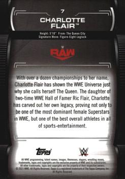 2021 Topps WWE Undisputed #7 Charlotte Flair Back