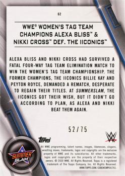2020 Topps WWE Women's Division - Green #62 WWE Women's Tag Team Champions Alexa Bliss & Nikki Cross def. The Iiconics Back