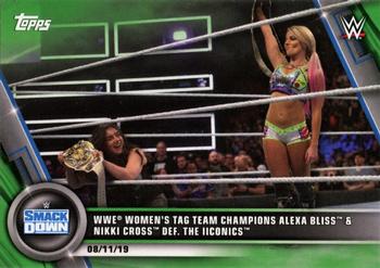 2020 Topps WWE Women's Division - Green #62 WWE Women's Tag Team Champions Alexa Bliss & Nikki Cross def. The Iiconics Front
