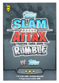 2011 Topps Slam Attax WWE Rumble #132 Byron Saxton Back