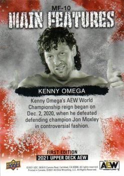 2021 Upper Deck AEW - Main Features Gold #MF-10 Kenny Omega Back
