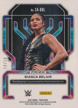 2022 Panini Prizm WWE - Superstar Autographs Gold #SA-BBL Bianca Belair Back