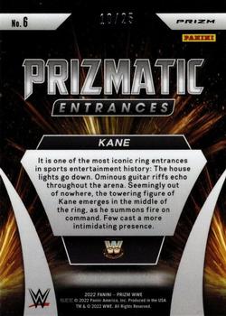 2022 Panini Prizm WWE - Prizmatic Entrances Green Pulsar #6 Kane Back