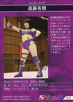 2022 BBM Women's Pro Wrestling #019 Arisu Endo Back
