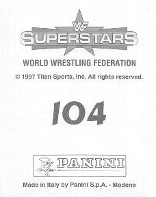 1997 Panini WWF Superstars Stickers #104 Ahmed Johnson Back
