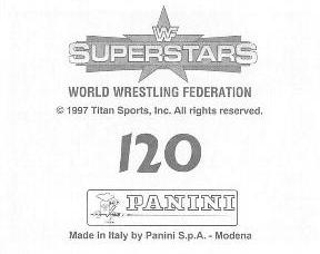1997 Panini WWF Superstars Stickers #120 The Rock / Owen Hart Back
