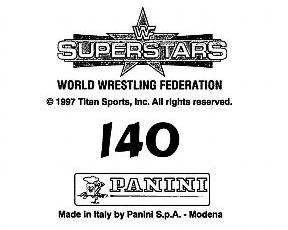 1997 Panini WWF Superstars Stickers #140 Owen Hart Back