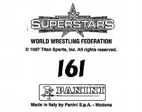 1997 Panini WWF Superstars Stickers #161 Faarooq / Ahmed Johnson Back