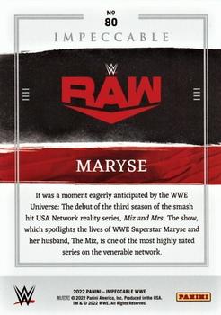 2022 Panini Impeccable WWE - Silver #80 Maryse Back