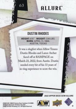 2022 Upper Deck Allure AEW #63 Dustin Rhodes Back