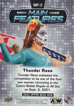 2022 Upper Deck AEW - Main Features #MF-2 Thunder Rosa Back