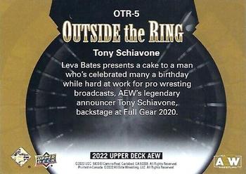 2022 Upper Deck AEW - Outside the Ring Gold #OTR-5 Tony Schiavone Back