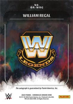 2022 Panini Chronicles WWE - Origins Autographs #OA-WRG William Regal Back