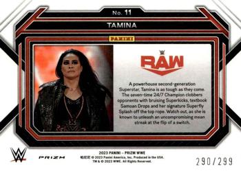 2023 Panini Prizm WWE - Red #11 Tamina Back