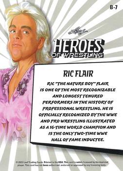 2023 Leaf Heroes of Wrestling - Purple #B-7 Ric Flair Back