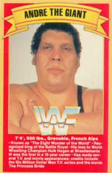 1988 Gold Bond Ice Cream WWF #NNO Andre the Giant Front