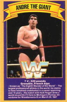 1989 Gold Bond Ice Cream WWF #NNO Andre the Giant Front