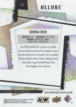 2022 Upper Deck Allure AEW - Black Rainbow #13 Serena Deeb Back