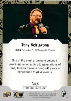 2023 Upper Deck AEW - Gold #89 Tony Schiavone Back