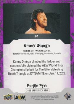 2023 Upper Deck AEW - Purple Pyro #61 Kenny Omega Back