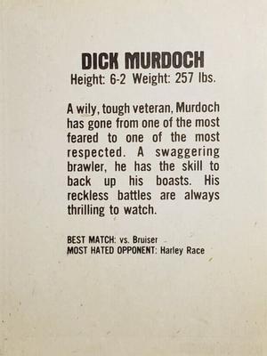 1981 Wrestling Super Stars #NNO Dick Murdoch Back