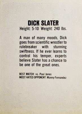 1981 Wrestling Super Stars #NNO Dick Slater Back