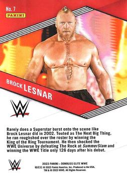 2023 Donruss Elite WWE - Spellbound Green #7 Brock Lesnar Back