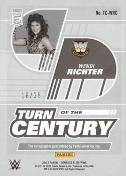 2023 Donruss Elite WWE - Turn of the Century Signatures Blue #TC-WRC Wendi Richter Back
