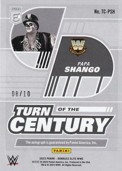 2023 Donruss Elite WWE - Turn of the Century Signatures Gold #TC-PSH Papa Shango Back