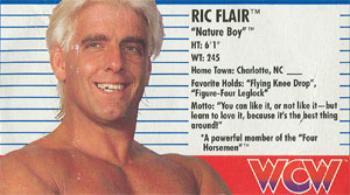 1990-91 Galoob WCW Figure Cards - UK Edition - English #NNO Ric Flair Front