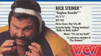 1990-91 Galoob WCW Figure Cards - UK Edition - English #NNO Rick Steiner Front