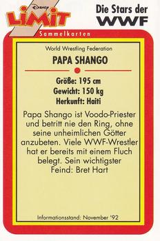 1992 Disney’s Limit Comic Magazine Stars of the WWF #NNO Papa Shango Back